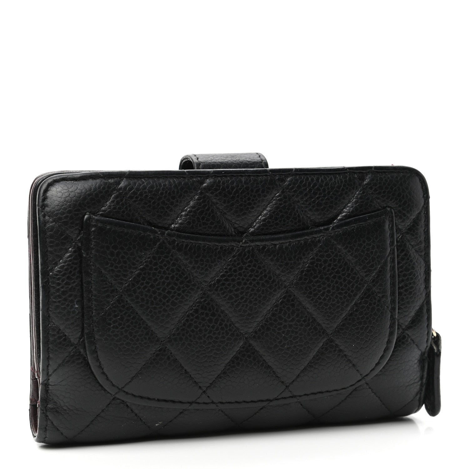 Chanel Caviar Quilted Zipped Pocket Wallet Black 3 of 8