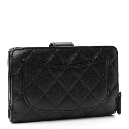 Chanel Caviar Quilted Zipped Pocket Wallet Black 3 of 8