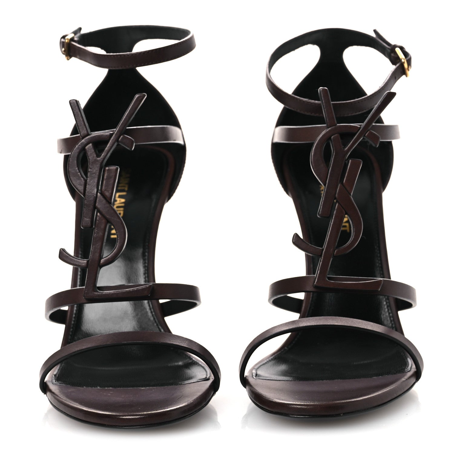 Saint Laurent Calfskin Cassandra 100 Sandals 37 Moro 3 of 11