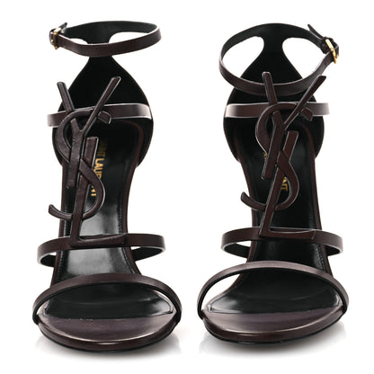 Saint Laurent Calfskin Cassandra 100 Sandals 37 Moro 3 of 11