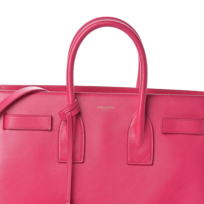 Saint Laurent Calfskin Small Sac De Jour Lipstick Fuchsia 7 of 9