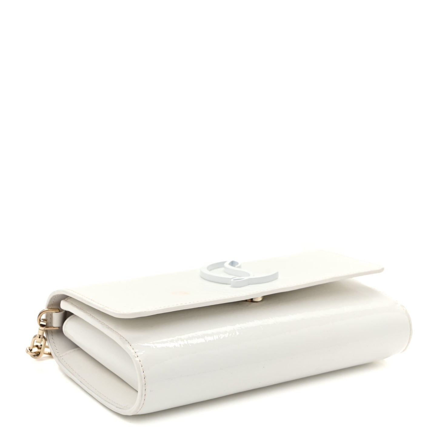 Patent Calfskin By My Side Wallet On Chain White