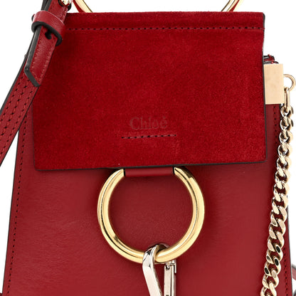 Chloe Suede Calfskin Mini Faye Bracelet Bag Plum Purple 7 of 9