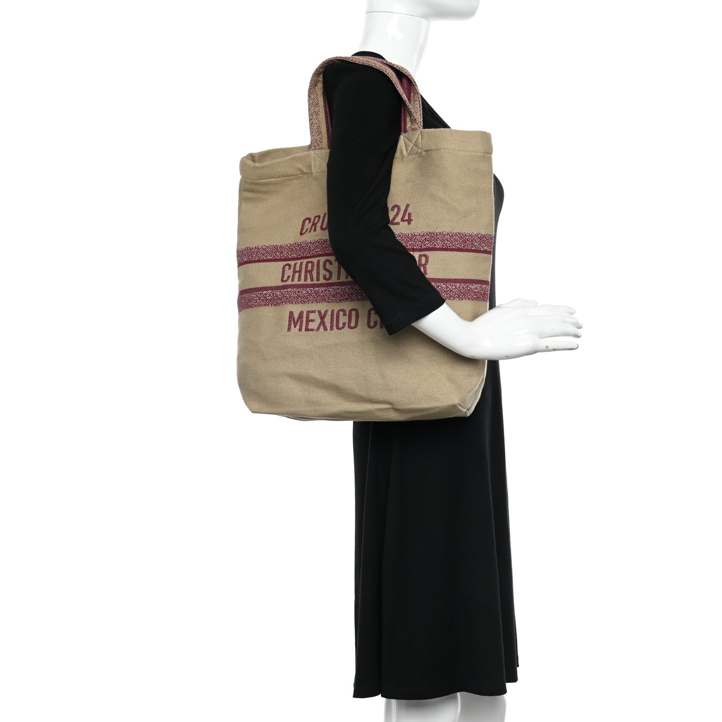 Canvas Print Cruise 2024 Mexico City Tote Ivory Burgundy