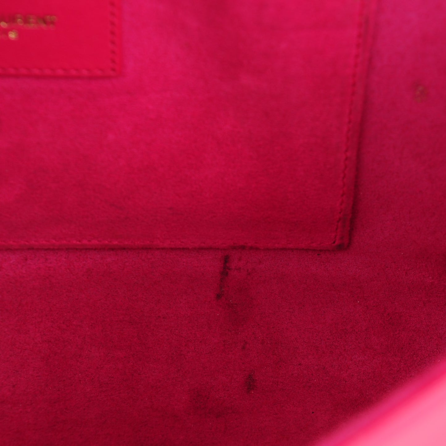 Calfskin Classic Y Ligne Clutch Fuchsia