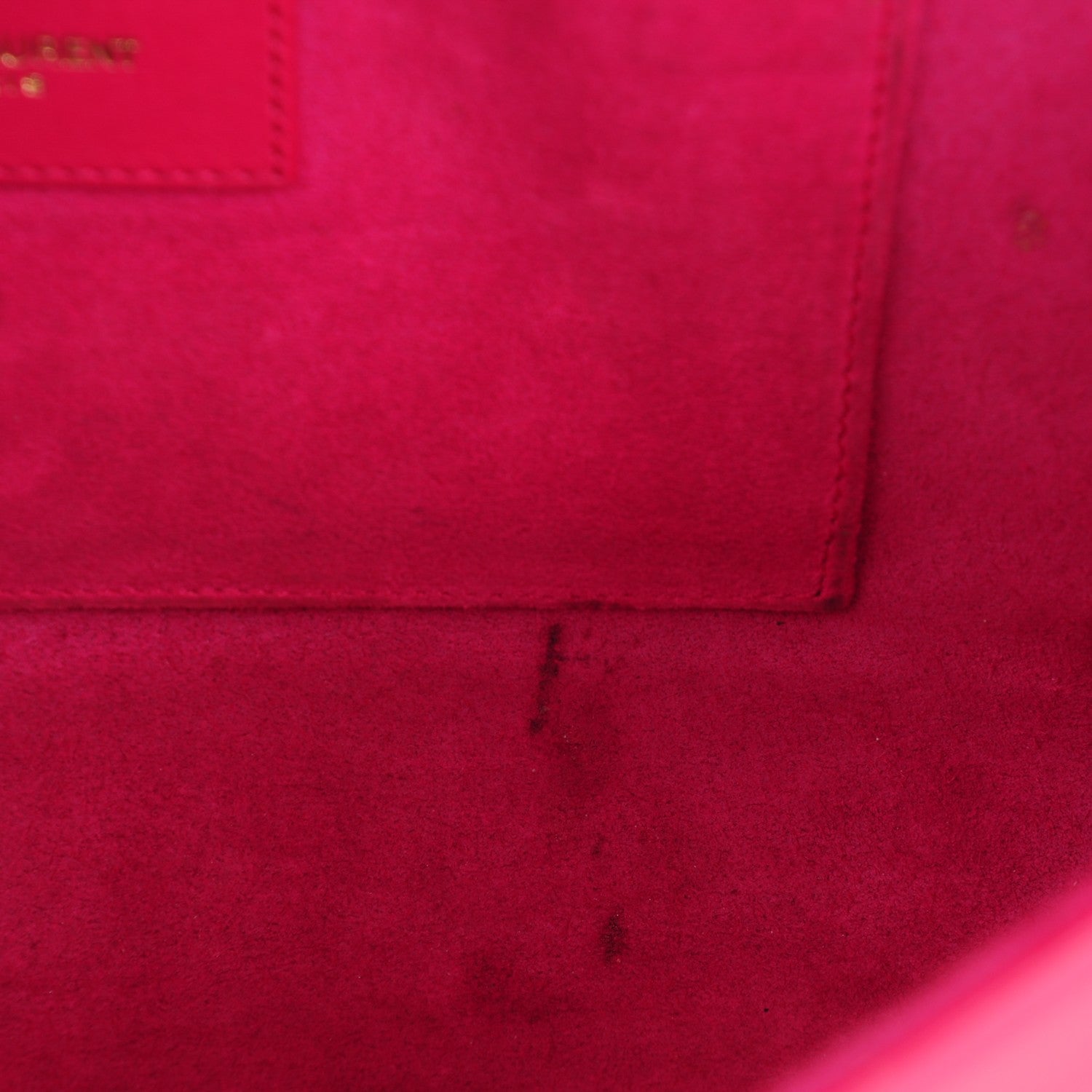 Saint Laurent Calfskin Classic Y Ligne Clutch Fuchsia 8 of 10
