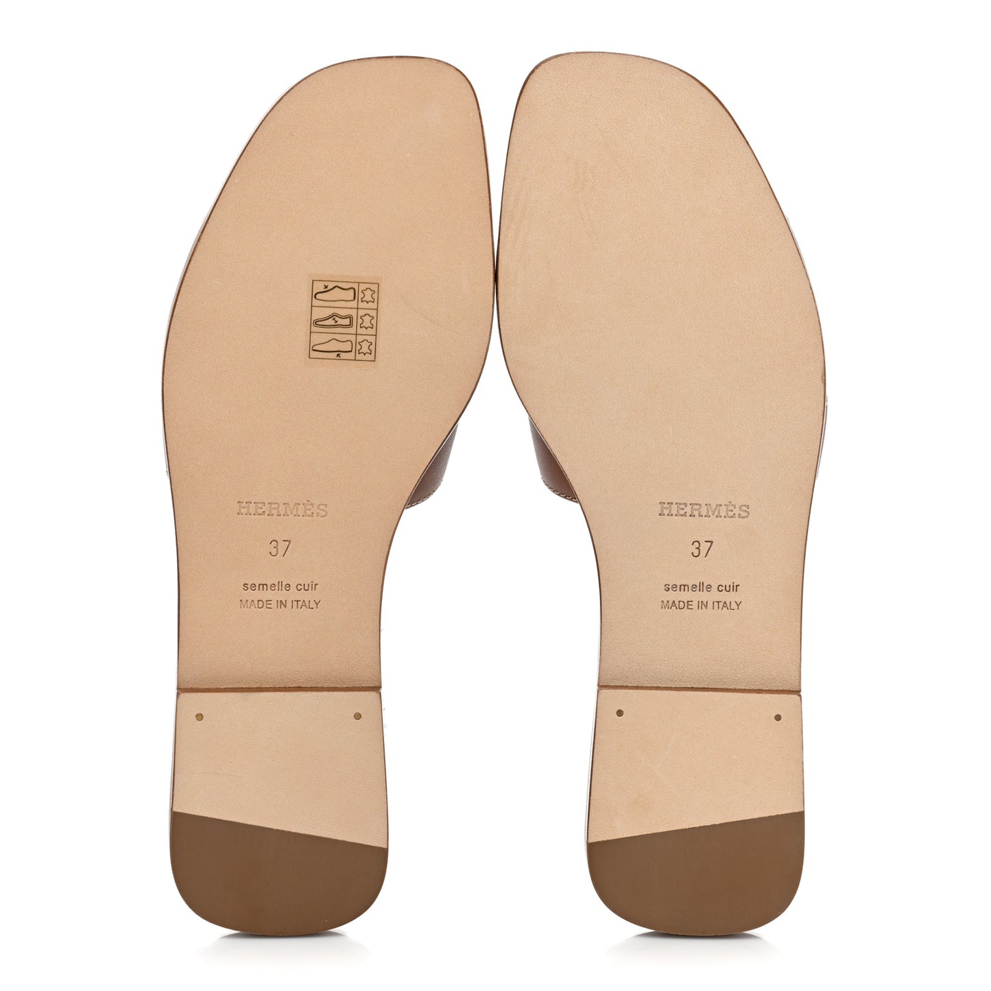 Box Calfskin Oran Sandals 37 Gold