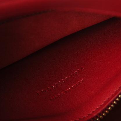 Saint Laurent Calfskin Matelasse Chevron Small Monogram Cabas Lipstick Red 7 of 15