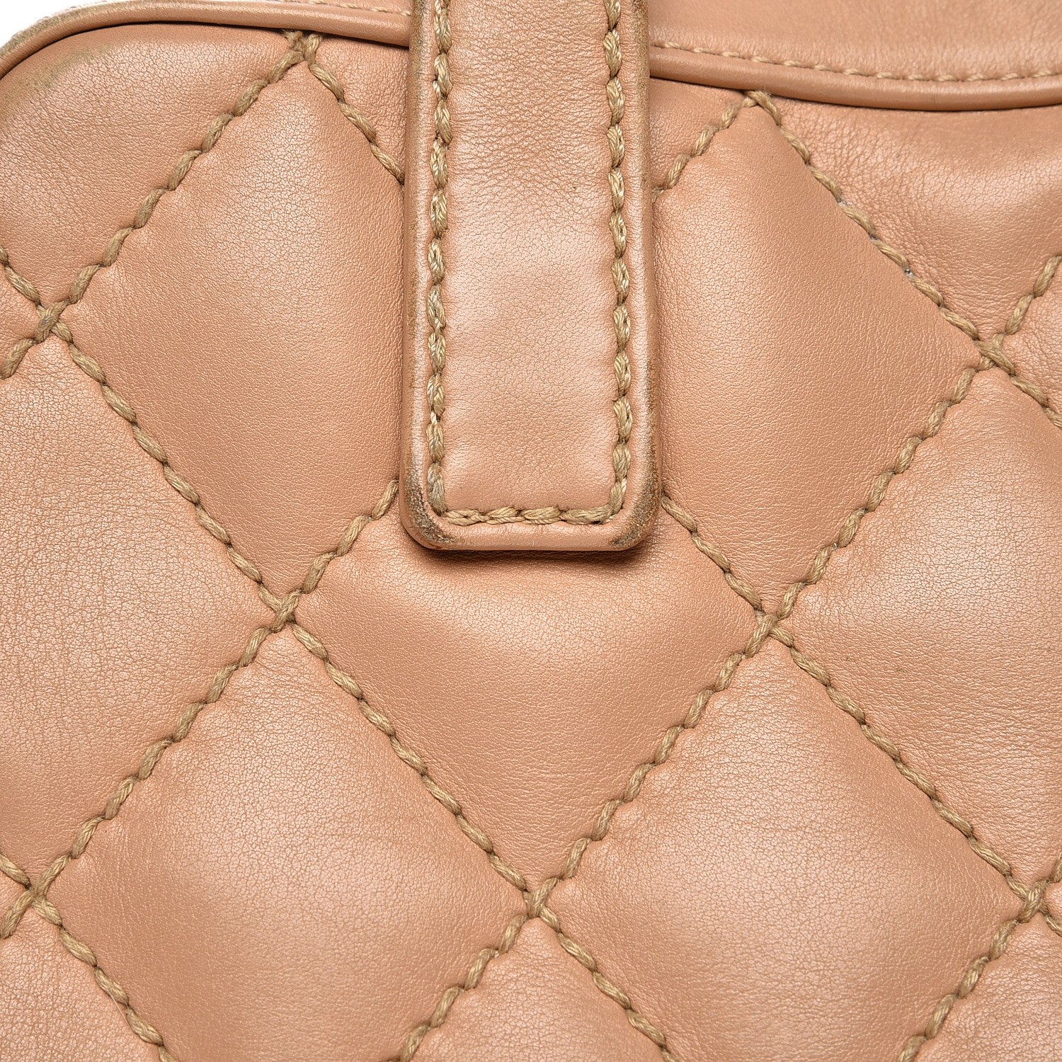 Chanel Lambskin Surpique Shoulder Bag Beige 9 of 21