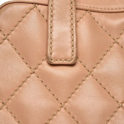 Chanel Lambskin Surpique Shoulder Bag Beige 9 of 21