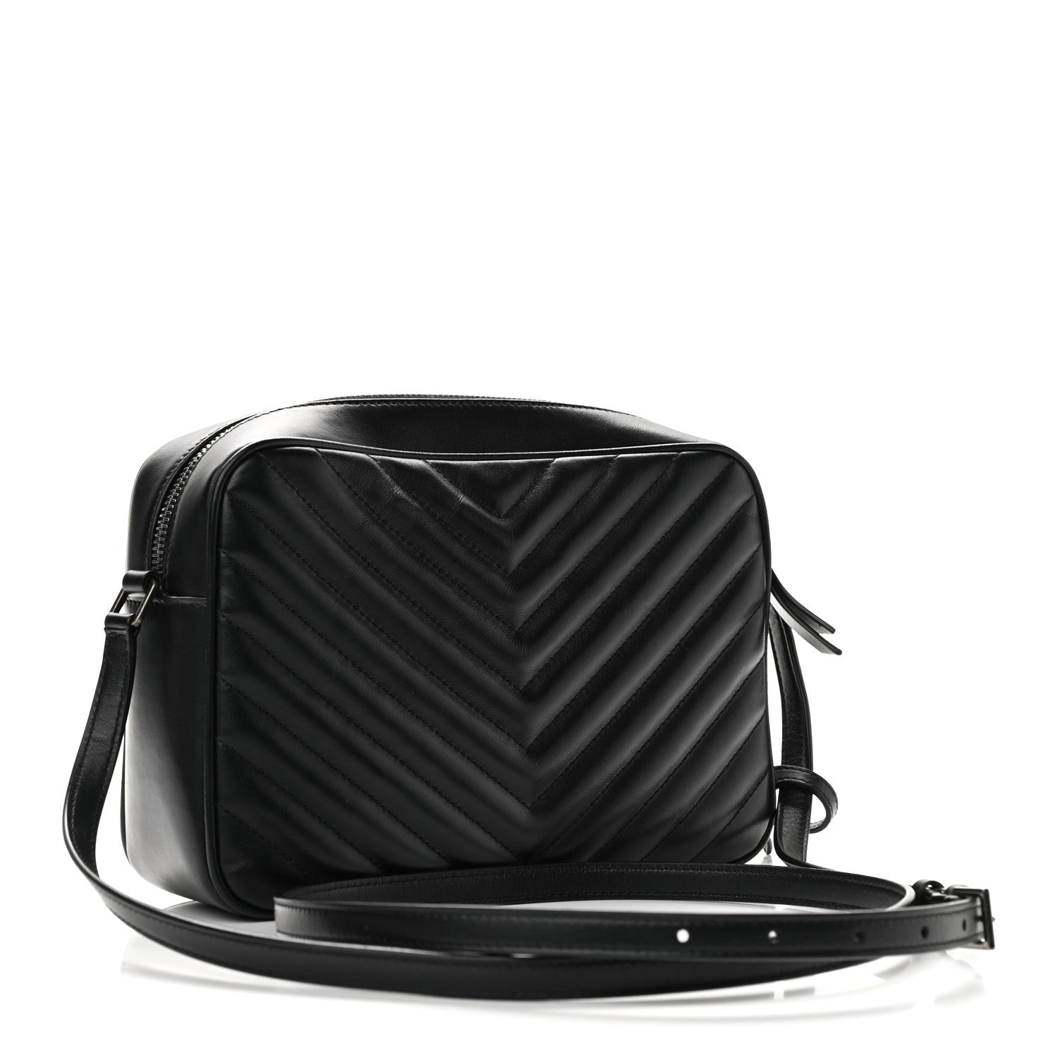 Saint Laurent Calfskin Matelasse Monogram Lou Camera Bag Black 3 of 9