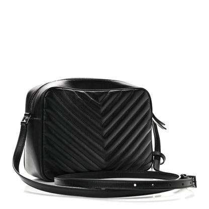 Saint Laurent Calfskin Matelasse Monogram Lou Camera Bag Black 3 of 9