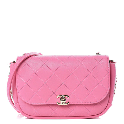 Chanel Lambskin Stitched CC Day Flap Bag Pink 1 of 10