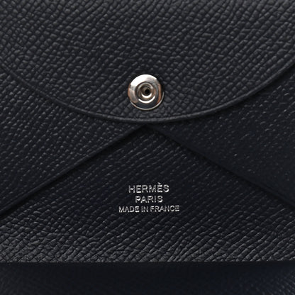 Hermes Epsom Calvi Duo Card Case Bleu Indigo 6 of 9
