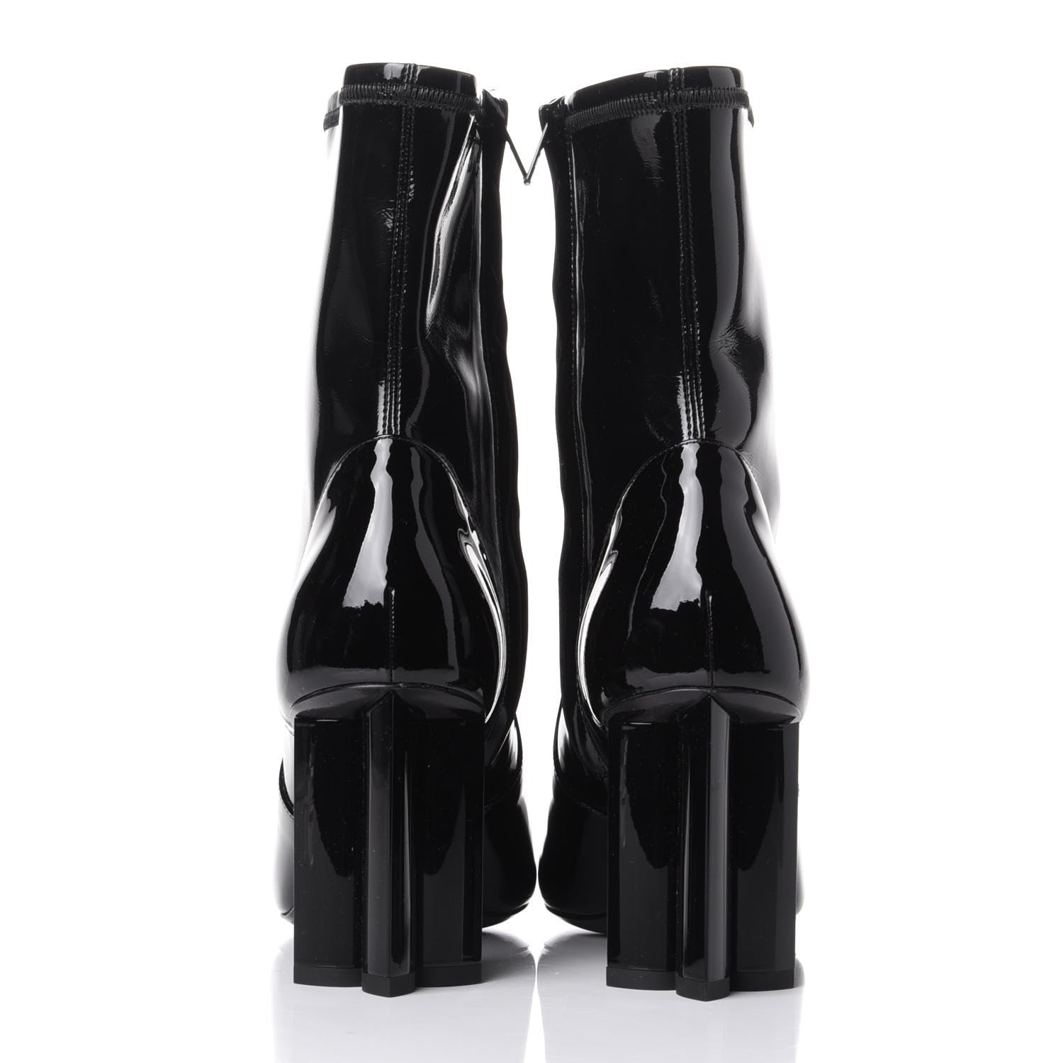 Louis Vuitton Patent Silhouette Ankle Boots 37.5 Black 6 of 9