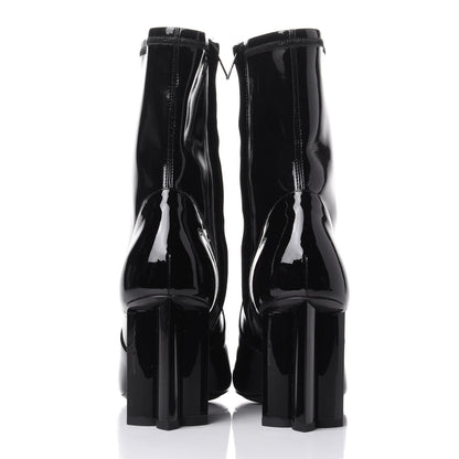 Louis Vuitton Patent Silhouette Ankle Boots 37.5 Black 6 of 9