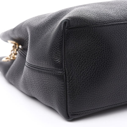 Gucci Pebbled Calfskin Medium Soho Chain Shoulder Bag Black 8 of 9