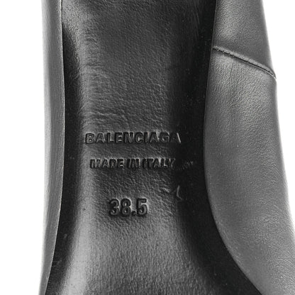 Balenciaga Metallic Nappa Square Knife 80mm Pumps 38.5 Silver 7 of 9