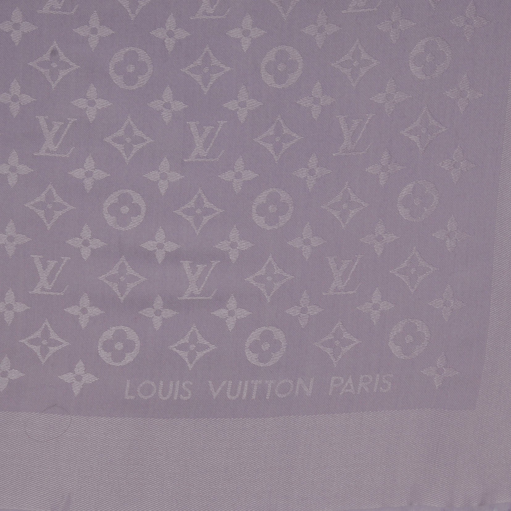 Louis Vuitton Wool Silk Monogram Shawl Parme 1 of 5