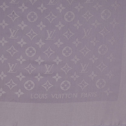 Louis Vuitton Wool Silk Monogram Shawl Parme 1 of 5