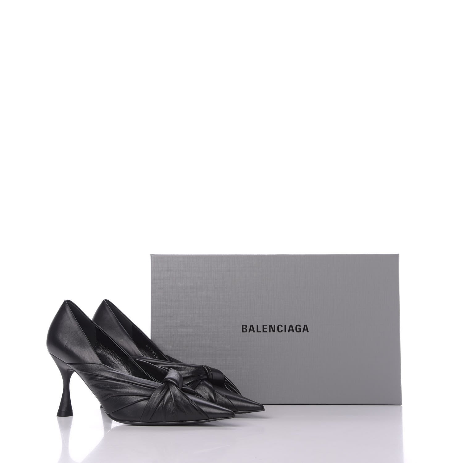 Balenciaga Smooth Nappa Drapy 80mm Pumps 37 Black 10 of 10