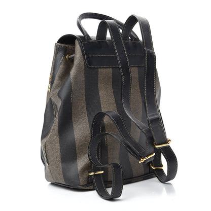 Fendi Coated Canvas Pequin Drawstring Backpack Tobacco 3 of 9