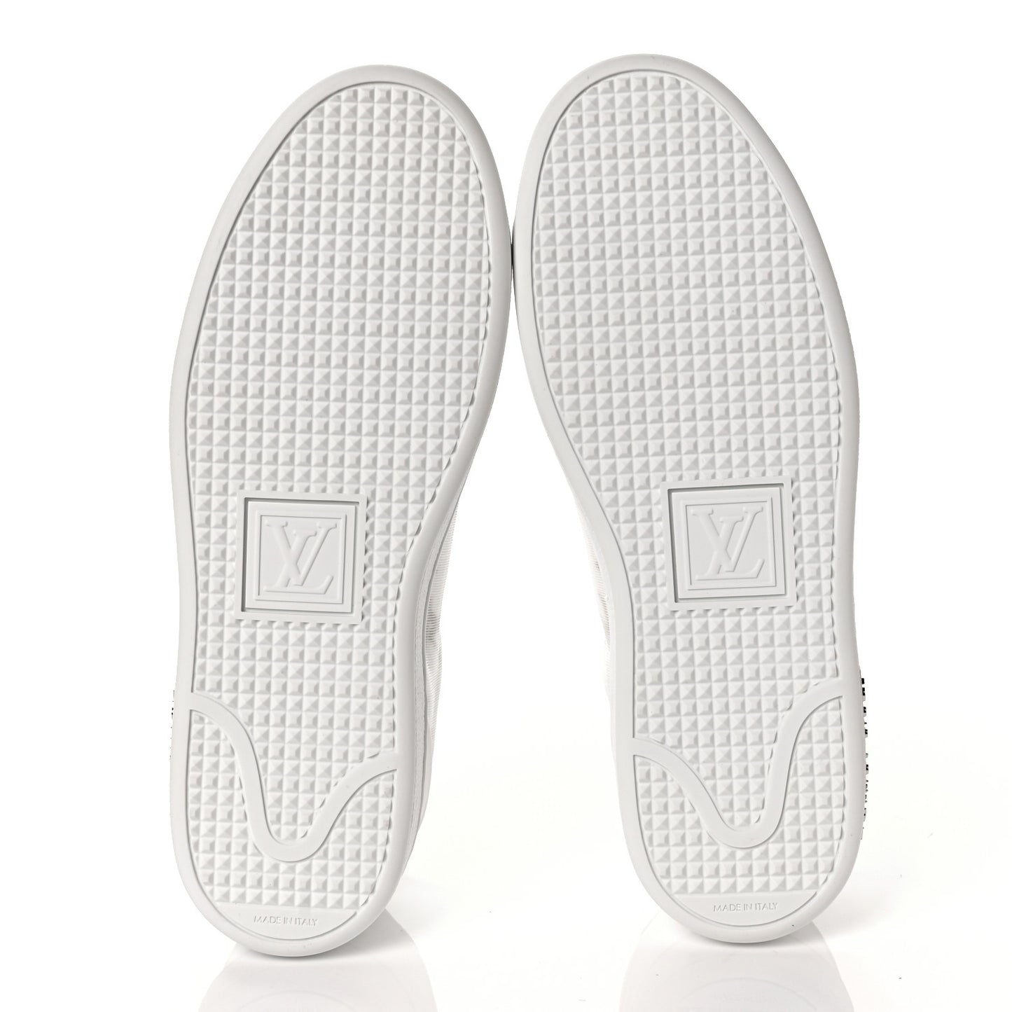 Technical Fabric Calfskin Monogram Frontrow Sneakers 35.5 Blue