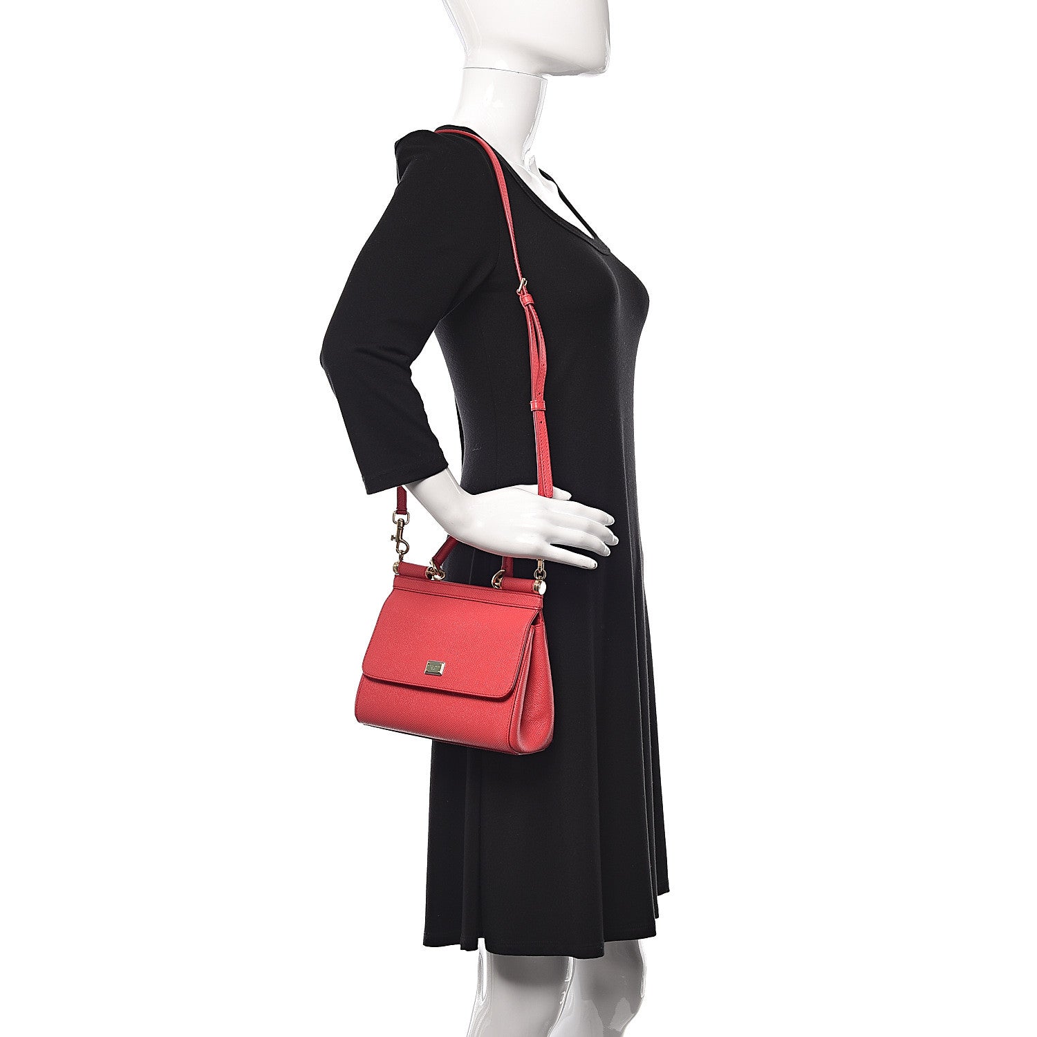 Dolce & Gabbana Dauphine Small Miss Sicily Satchel Roso 2 of 14