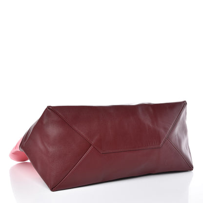 Celine Lambskin Horizontal Bi-Color Cabas Pink Rust 4 of 8