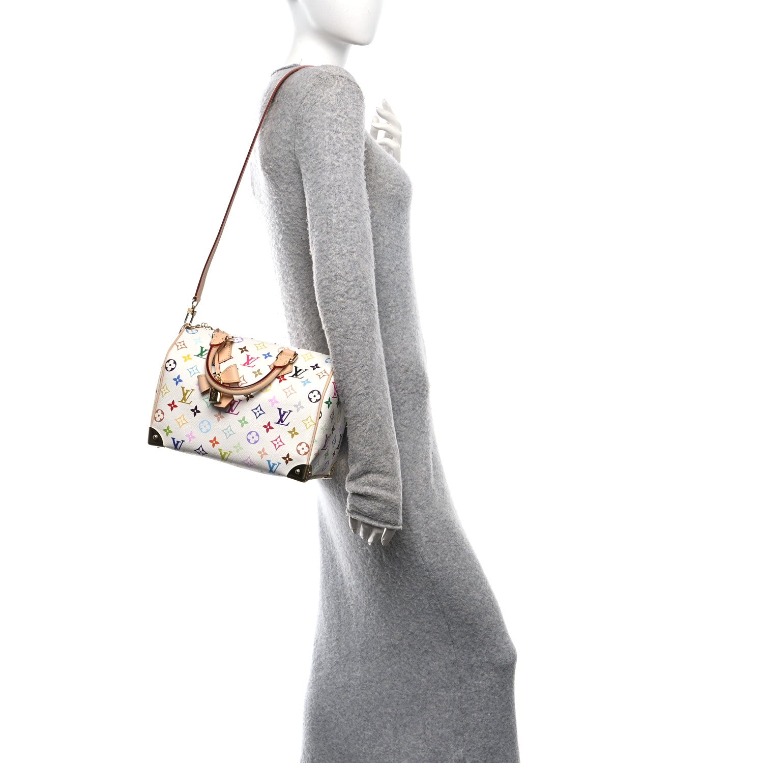 Louis Vuitton LV X TM Monogram Multicolor Speedy Bandouliere 25 White 2 of 10