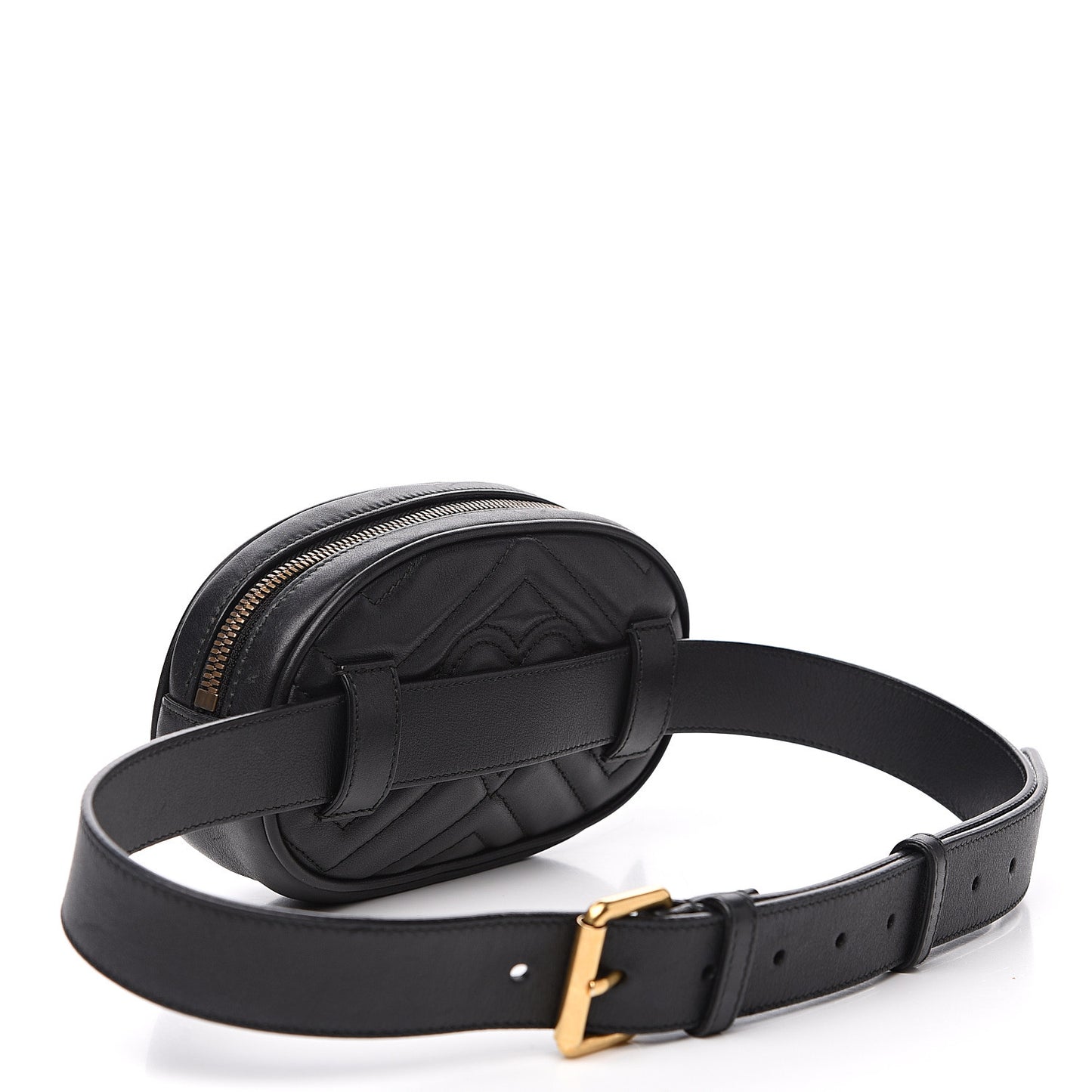 Calfskin Matelasse GG Marmont Belt Bag 85 34 Black
