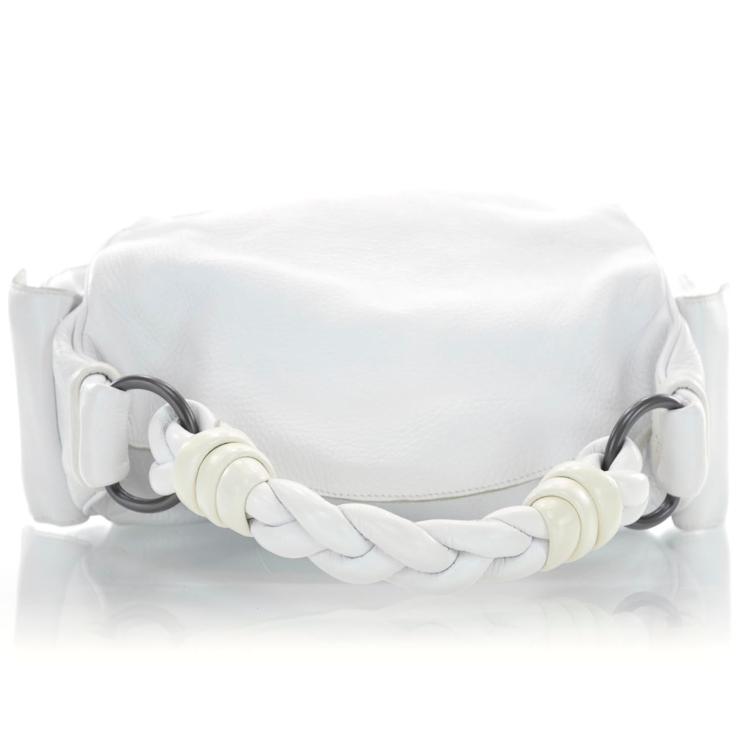 Bottega Veneta Cervo Cocker Hobo Bianco White 5 of 9