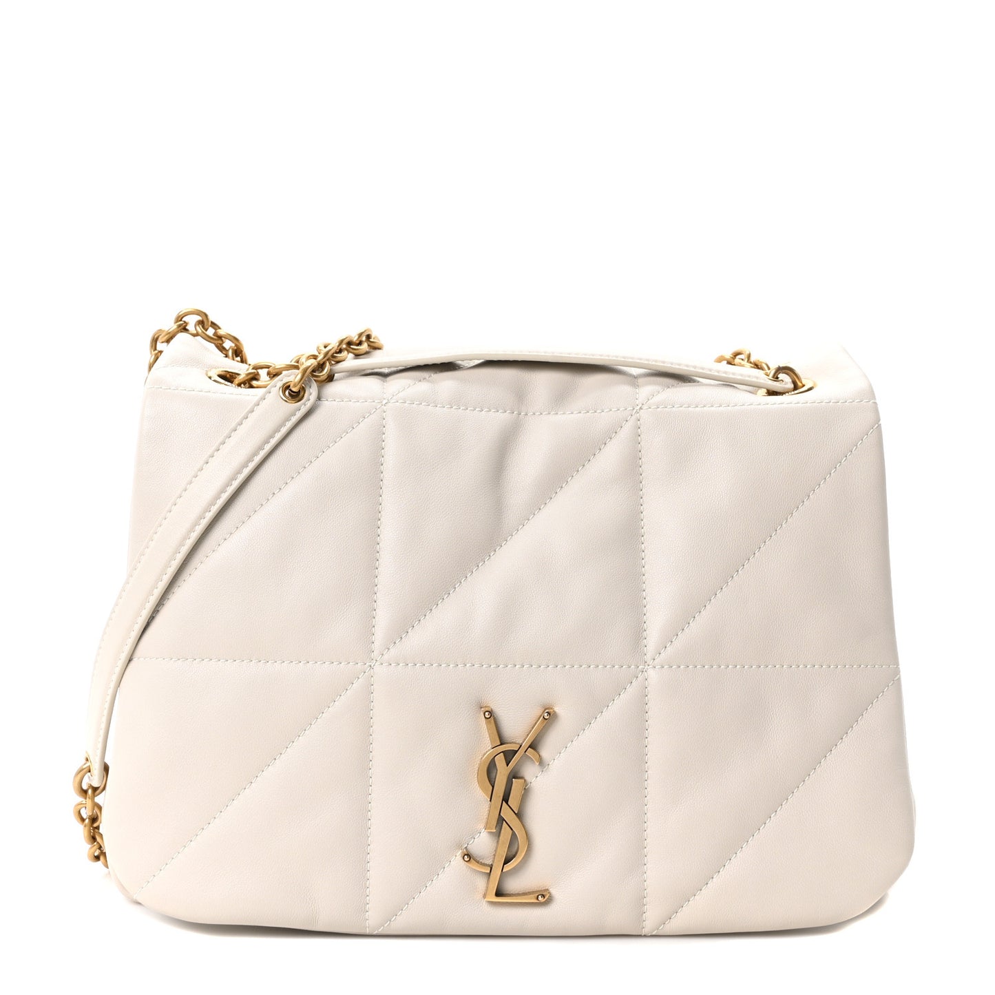 Lambskin Matelasse Monogram Medium Jamie 4.3 Crema Soft