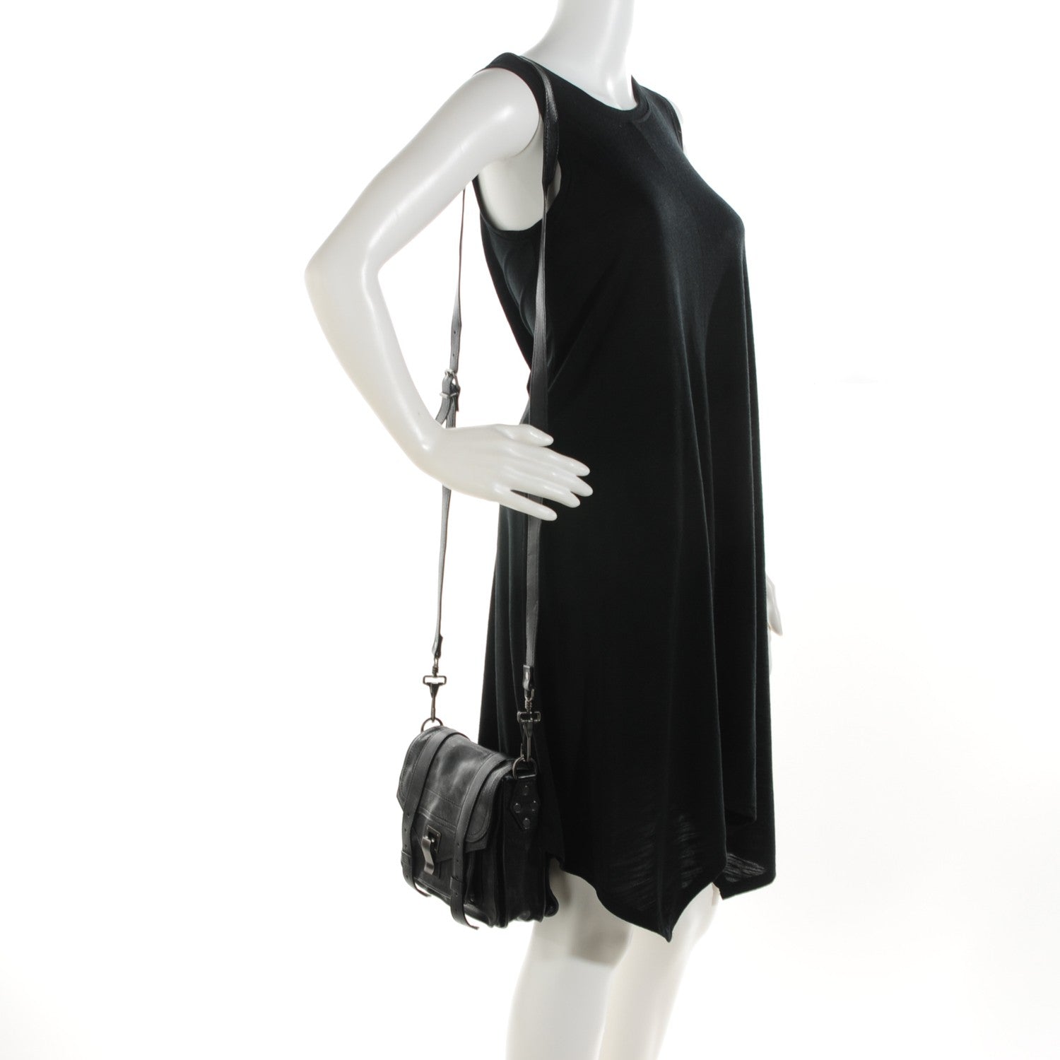 Proenza Schouler Lambskin PS1 Pouch Messenger Black 3 of 10