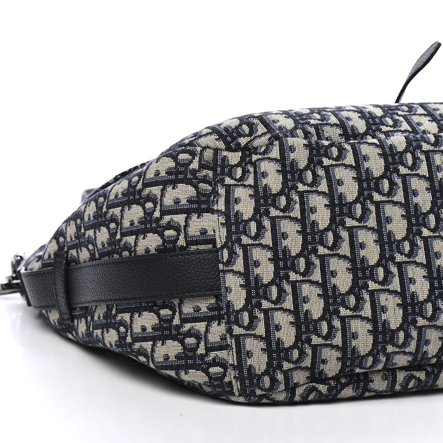 Oblique Soft Saddle Bag Beige Black