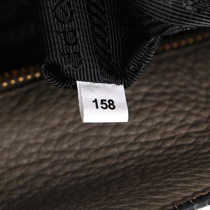 Prada Vitello Phenix Logo Hobo Taupe 8 of 14