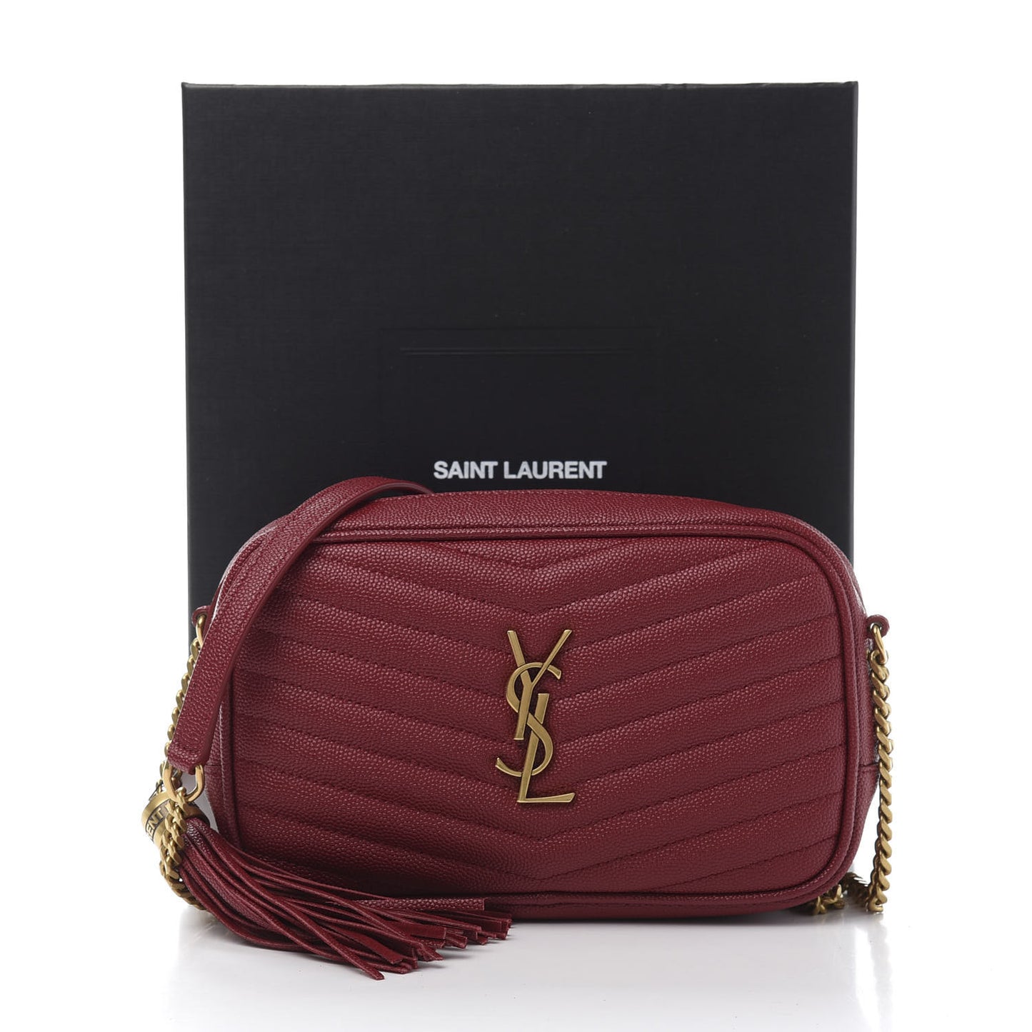 Grain De Poudre Matelasse Monogram Mini Lou Camera Bag Eros Red
