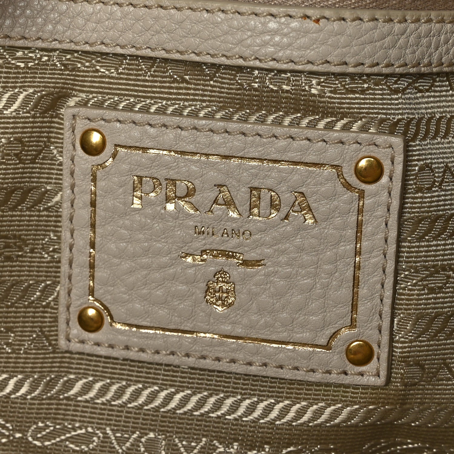 Prada Vitello Daino Tote Talco 5 of 8