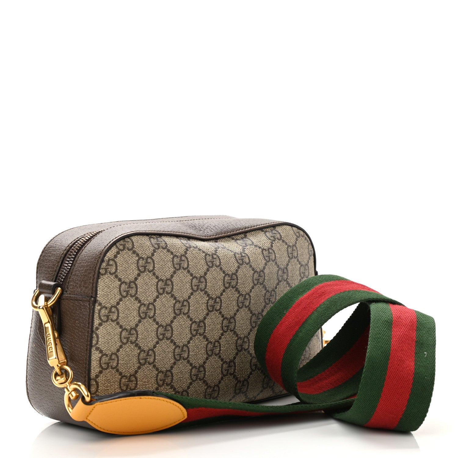 Gucci GG Supreme Monogram Web Neo Vintage Shoulder Bag Beige New Acero Crop 3 of 12