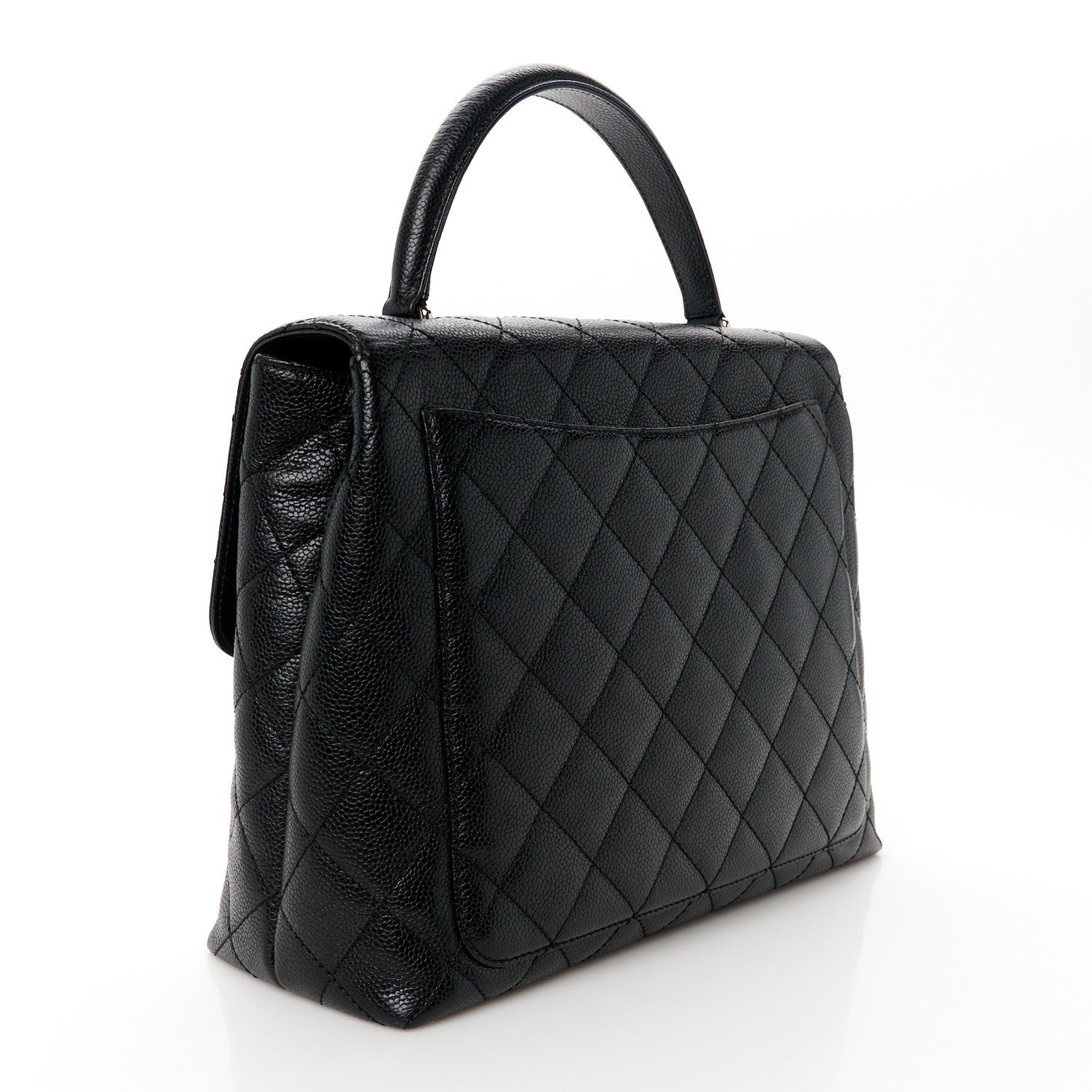 Chanel Caviar Quilted Jumbo Kelly Flap Black 3 of 12