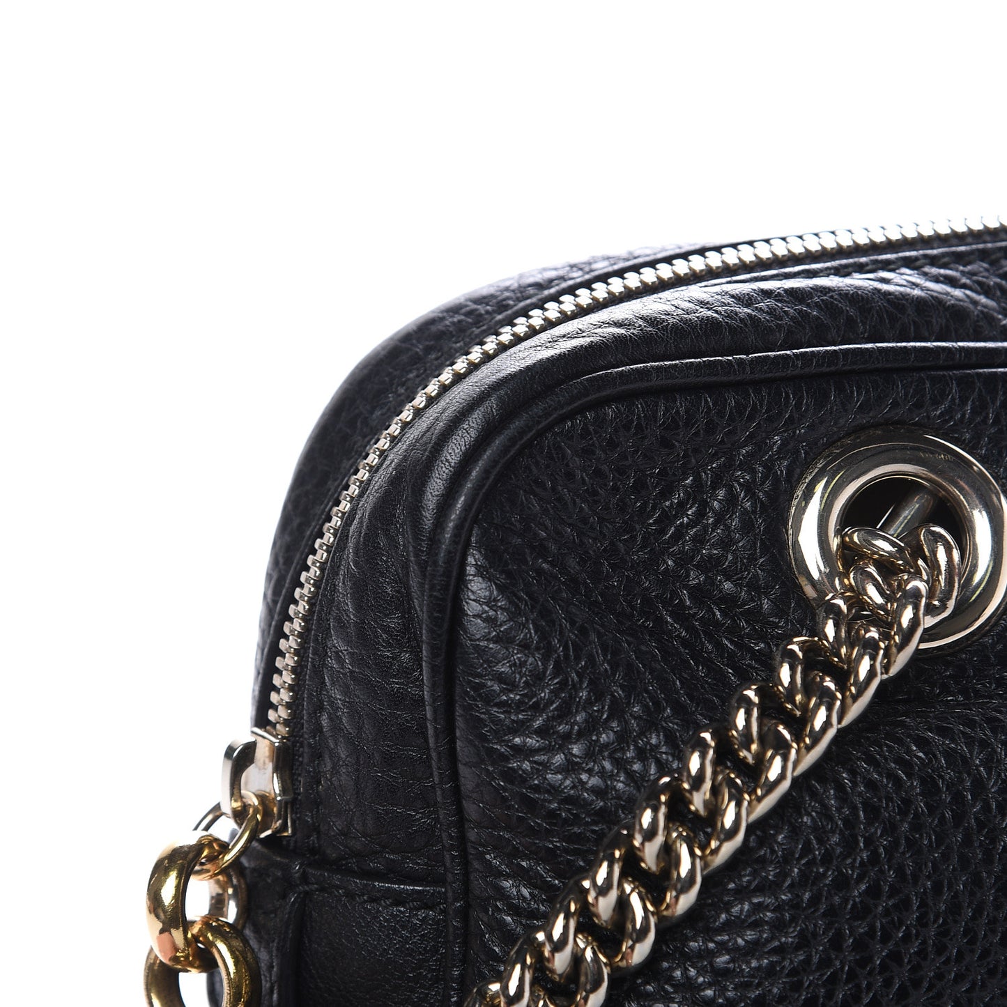 Pebbled Calfskin Small Soho Bowler Black