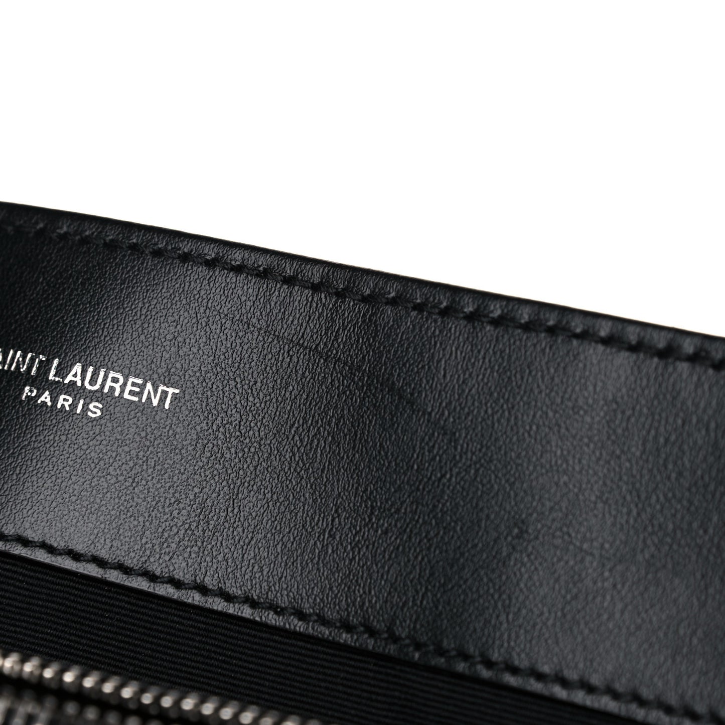 Calfskin Y Quilted Monogram Large Loulou Chain Satchel Black