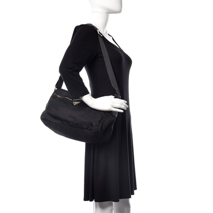 Prada Nylon Vela Colour Messenger Bag Black 2 of 10