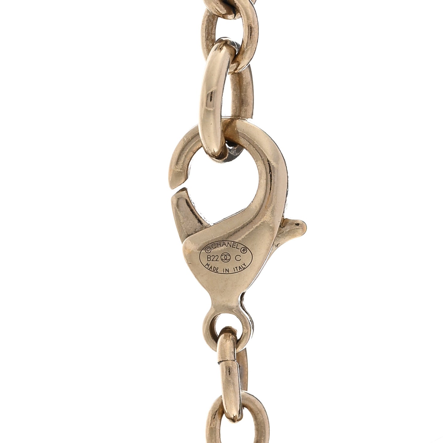 Metal CC Lion Book Locket Necklace Gold