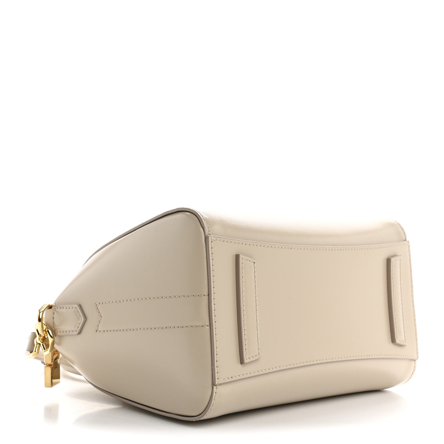 Shiny Lord Calfskin Mini Antigona Natural Beige