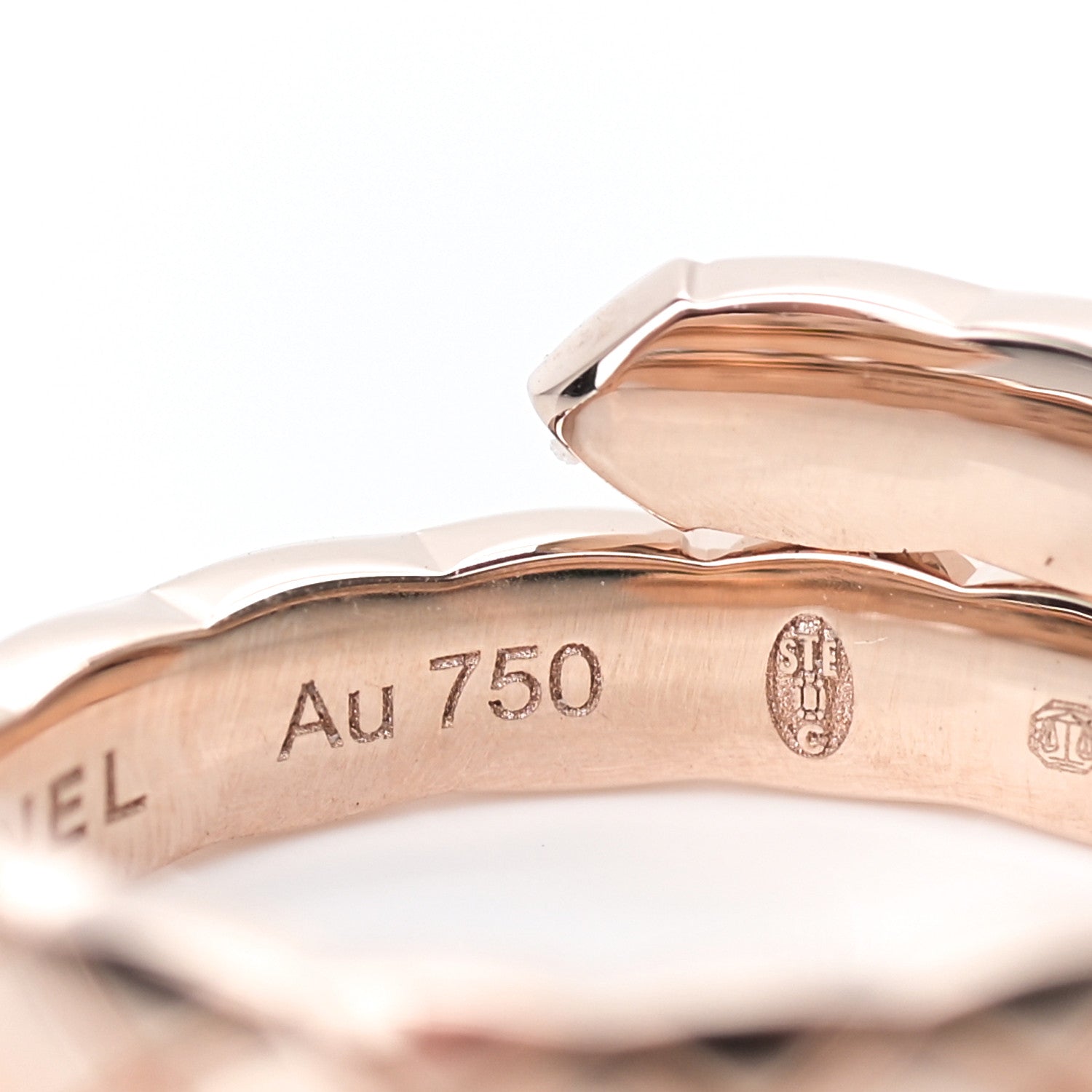Chanel 18K Beige Gold Diamond Coco Crush Toi et Moi Ring 51 5.75 5 of 6