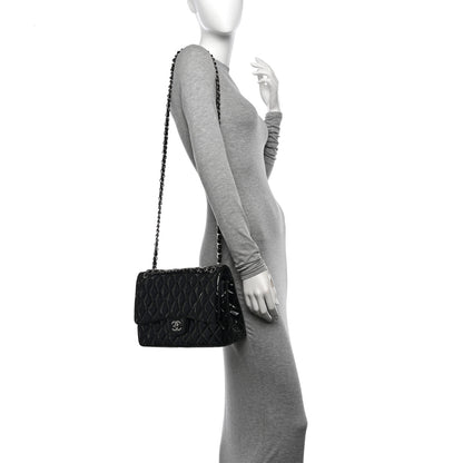 Chanel Patent Quilted Jumbo Double Flap Black 2 of 11