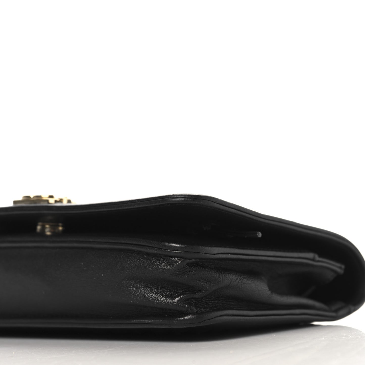 Lambskin Chevron Boy Wallet On Chain WOC Black