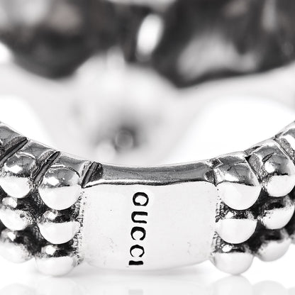 Gucci Sterling Silver Resin Anger Forest Wolf Head Ring 54 6.75 6 of 11