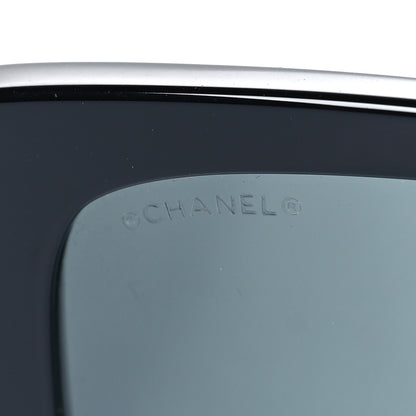 Chanel Acetate CC Logo Square Sunglasses 71472 Black 7 of 8